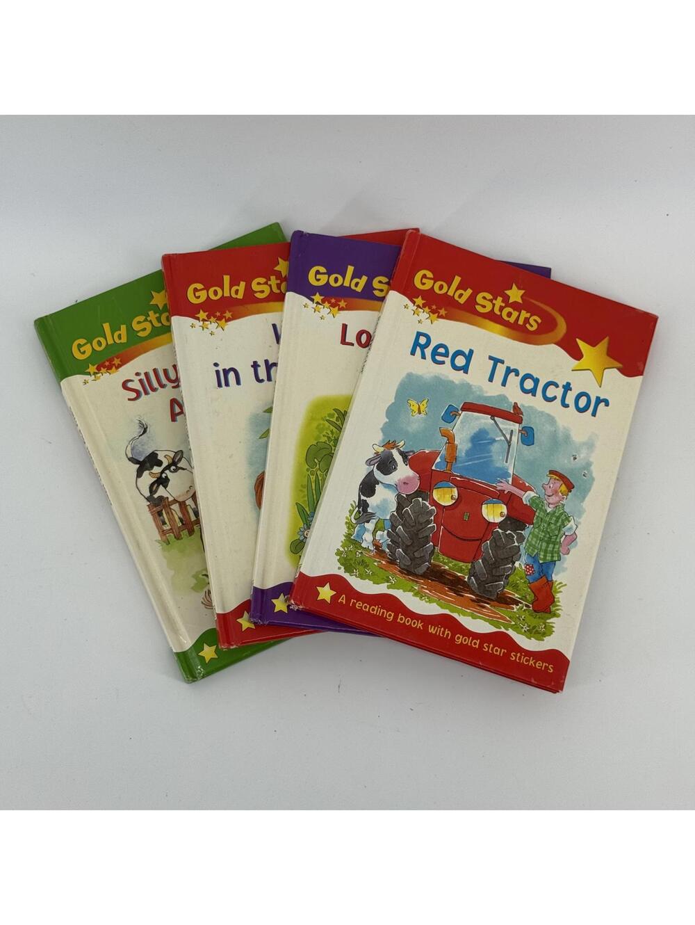 SET OF 4 - Vintage 2004 Gold Stars Reading Books series, learning to read #TM225